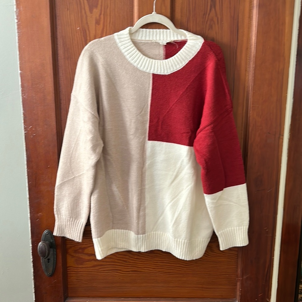 Color block sweater